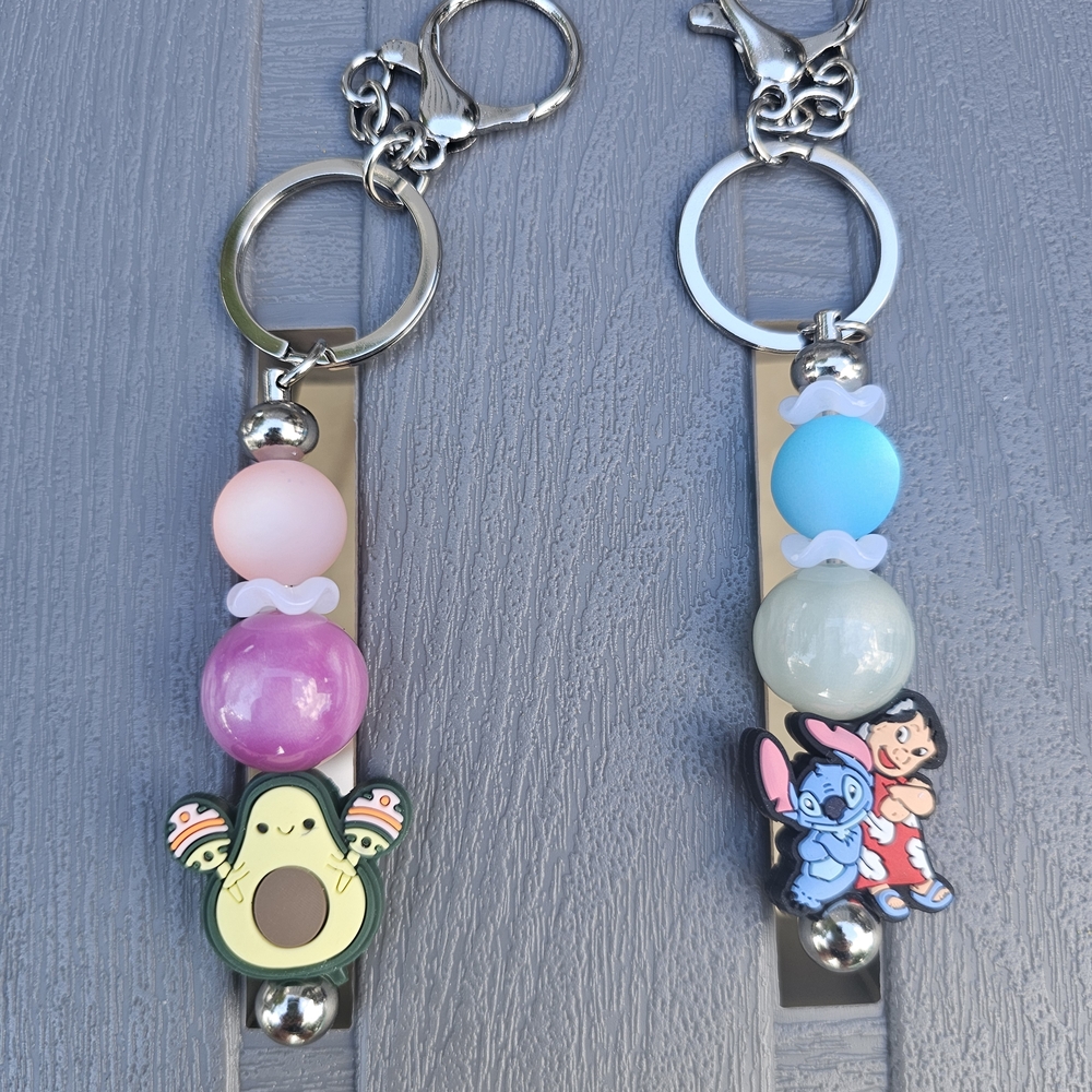 Cute Character Keychains with Beads